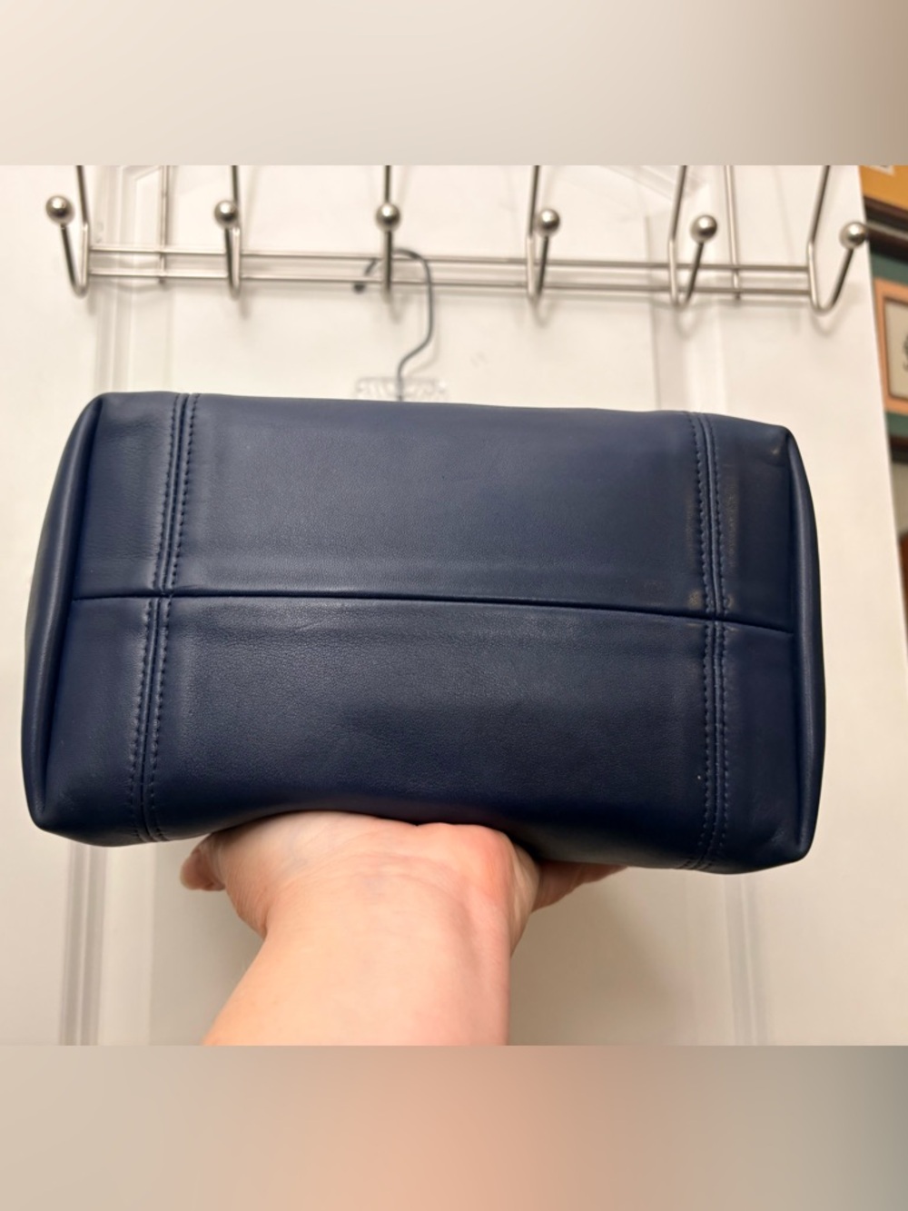 1997 Coach Waverly Satchel 4133 • Midnight Navy • USA Vintage - Picture 5 of 16